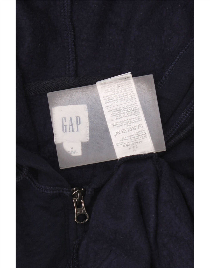Gap Herren-Kapuzenpullover mit grafischem Reißverschluss, mittlere marineblaue Baumwolle