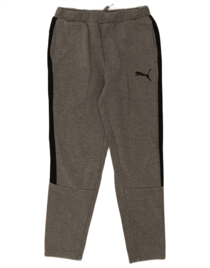 Puma Herren-Trainingshose, Größe S, Grau, Farbblock