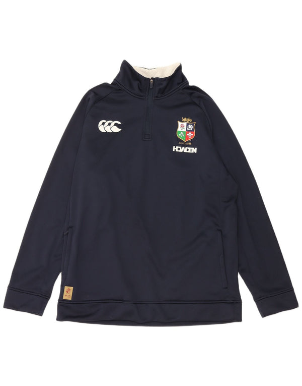 Canterbury Herren-Sweatshirt mit Reißverschluss am Hals, 2XL, Marineblau, Polyester