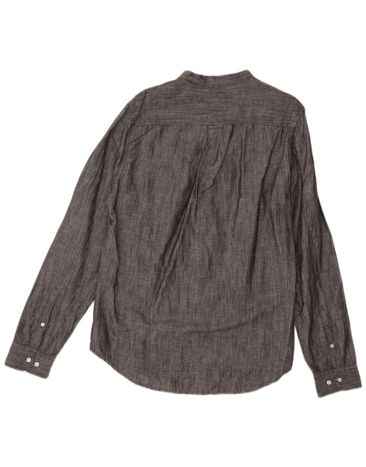 Superdry Herren-Hemd, groß, graues Leinen