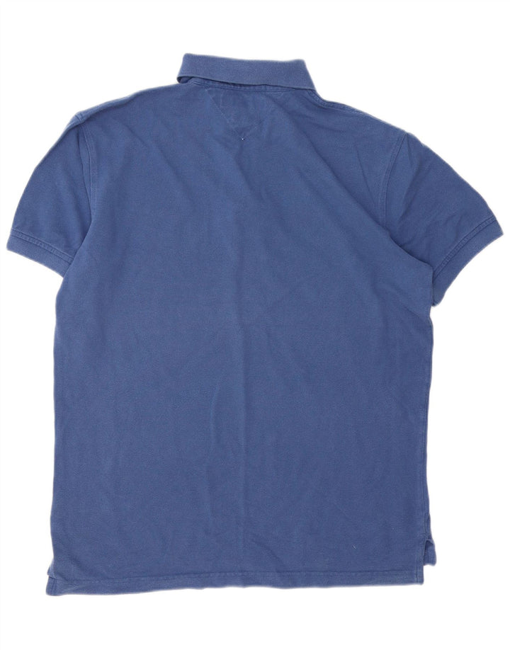 Tommy Hilfiger Herren-Poloshirt, große blaue Baumwolle