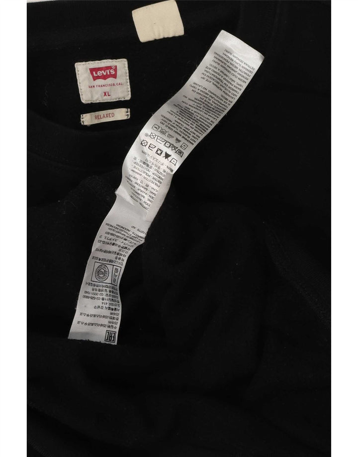 Levi's Herren Relaxed Graphic Sweatshirt Pullover XL Schwarz Baumwolle