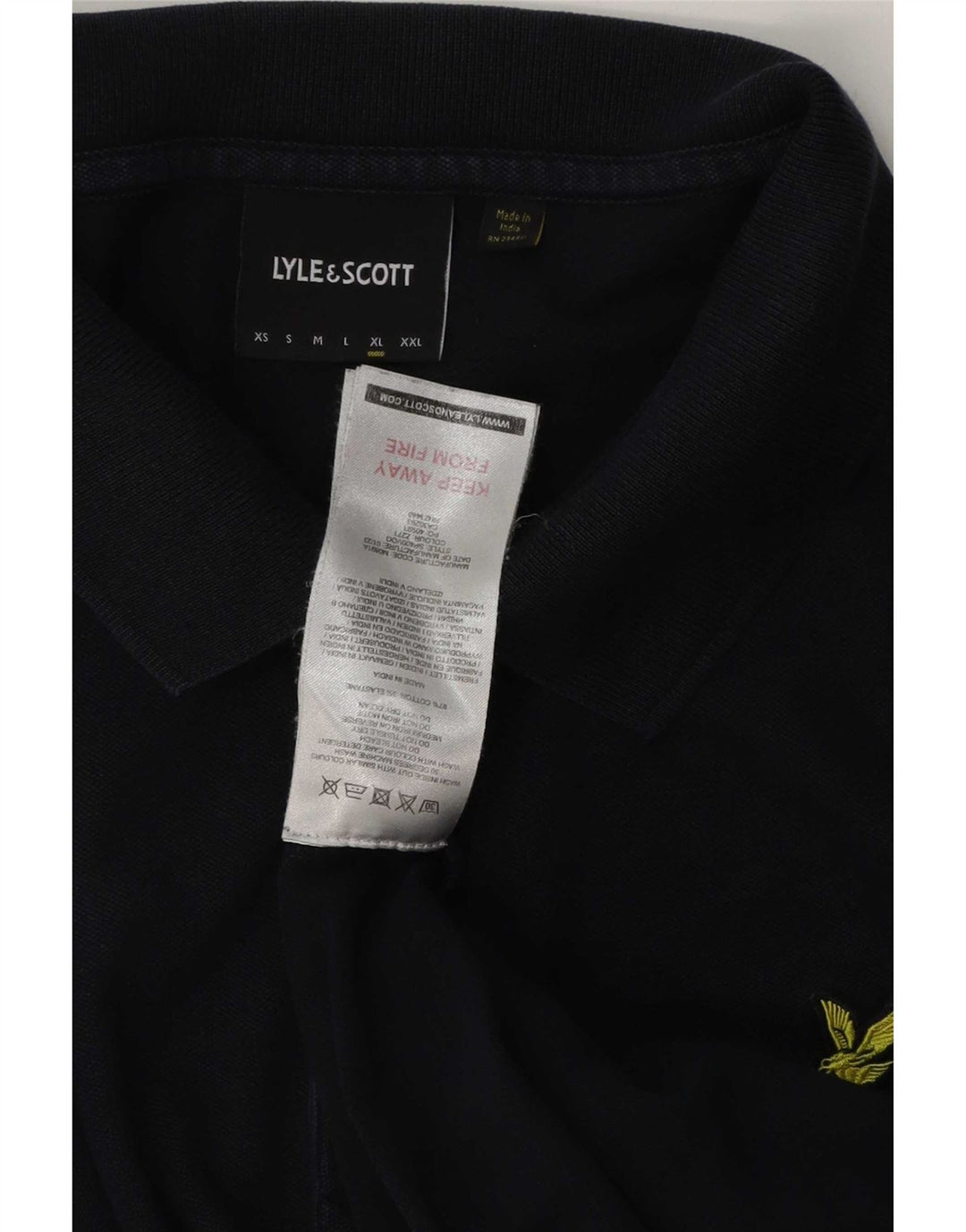 Lyle & Scott Herren Poloshirt XL Marineblau Baumwolle
