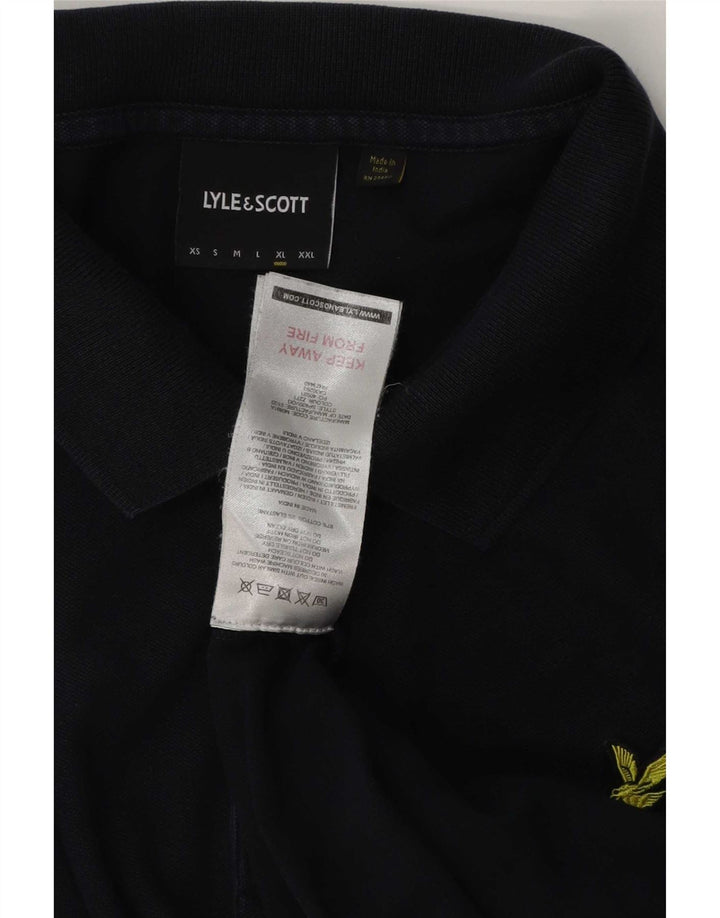 Lyle & Scott Herren Poloshirt XL Marineblau Baumwolle