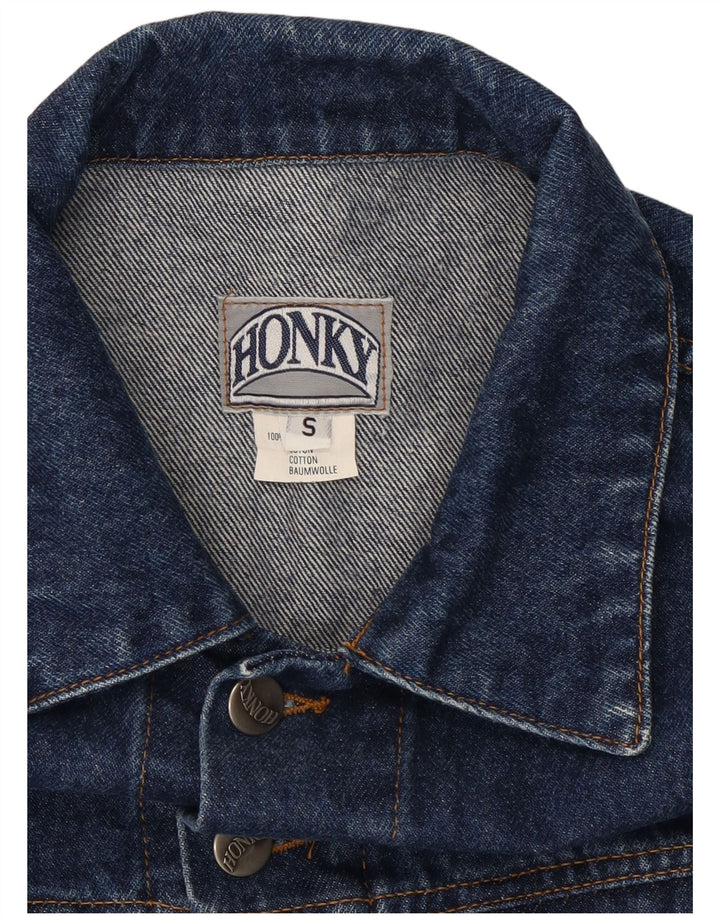 Vintage Herren Jeansjacke UK 36 Kleine blaue Baumwolle