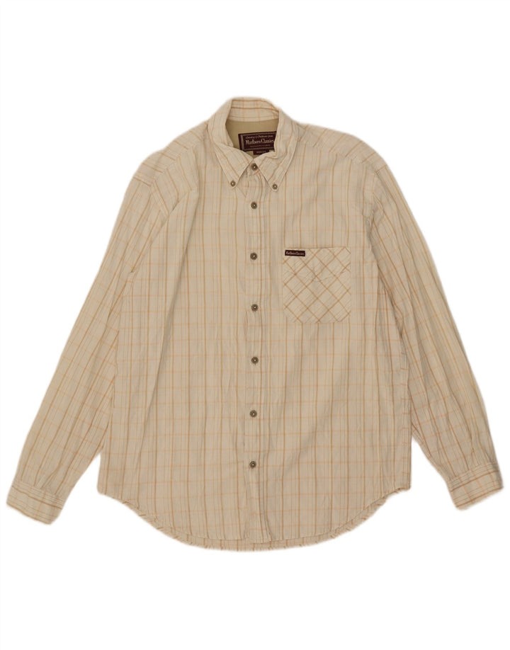 Marlboro Classics Herrenhemd Mittelbeige kariert