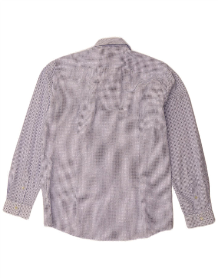 Liu Jo Slim-Fit-Hemd für Herren, Größe 16 41, groß, blau, geometrisch