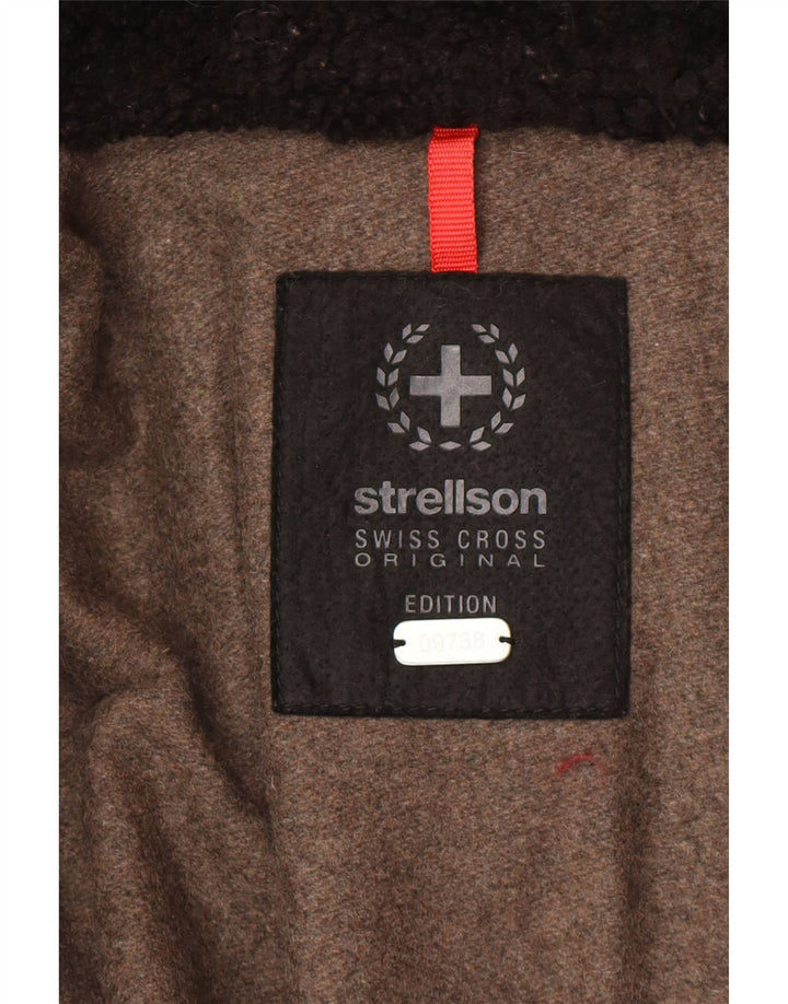 STRELLSON Herren Lederjacke IT 48 Mittelbraunes Leder