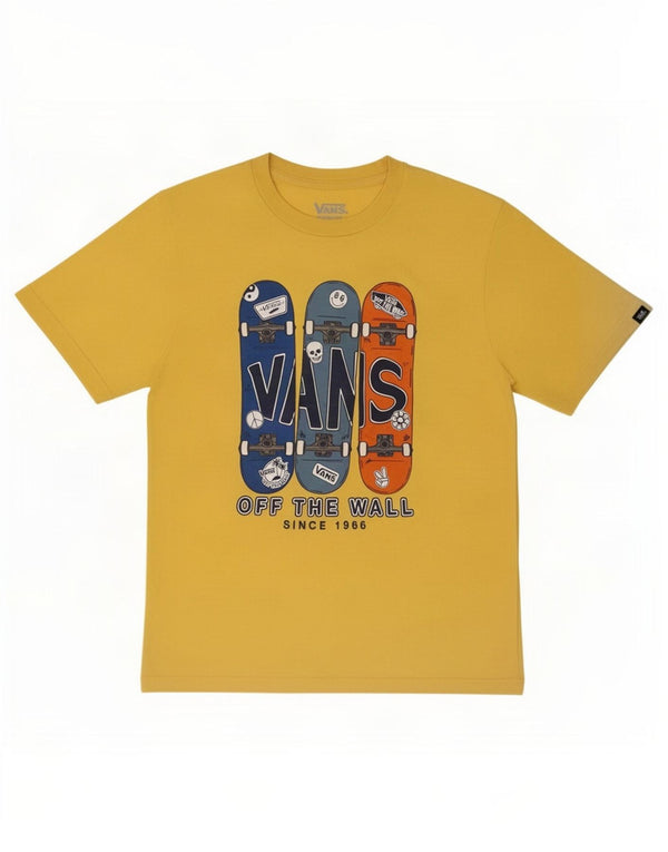 Vans Jungen-T-Shirt mit klassischer Passform, Grafik, 12–13 Jahre, Größe L, Gelb, Baumwolle