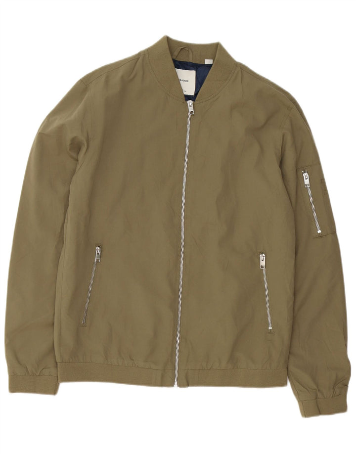 Jack & Jones Herren Bomberjacke UK 40 Large Khaki Polyester