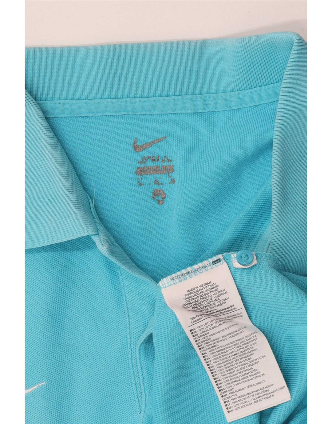 Nike Herren-Poloshirt XL, blaue Baumwolle