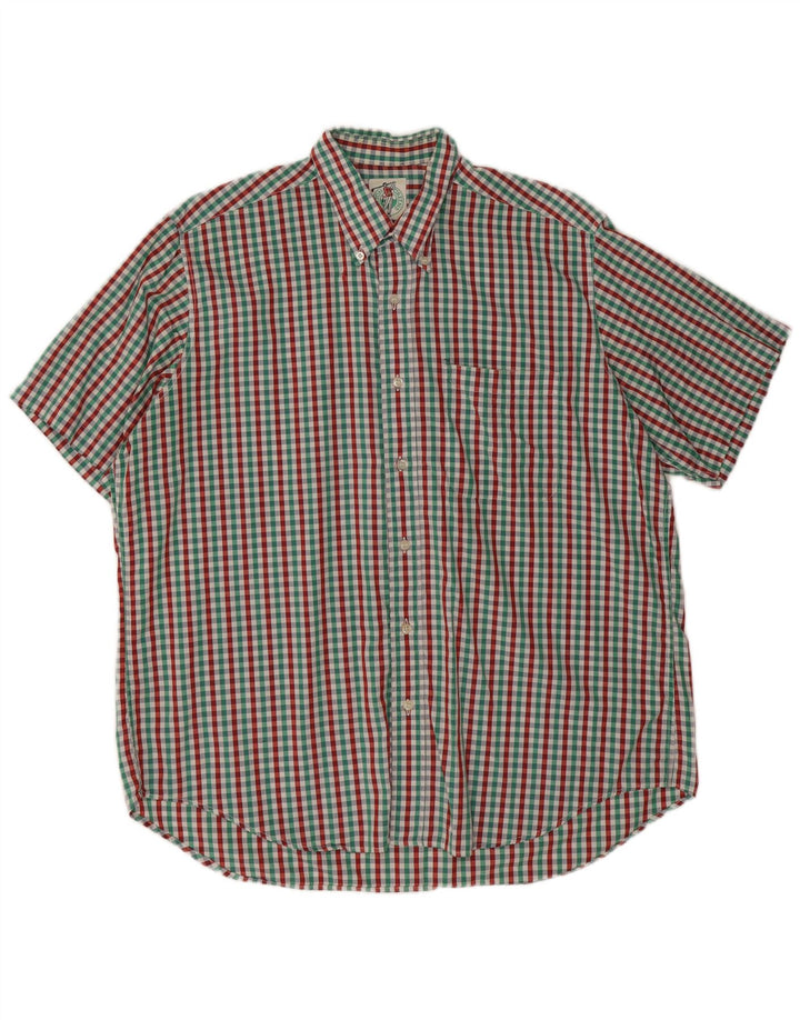 Vintage Herren Kurzarmhemd XL Mehrfarbig Gingham