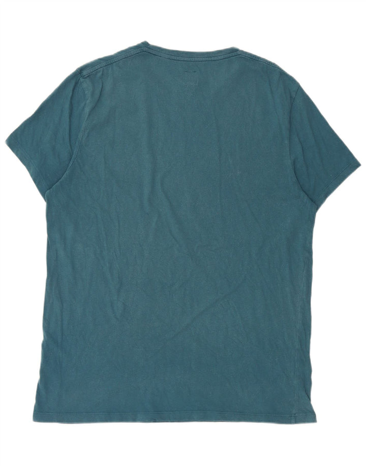 Jack Wills Herren-T-Shirt mit Grafik, mittelblaue Baumwolle