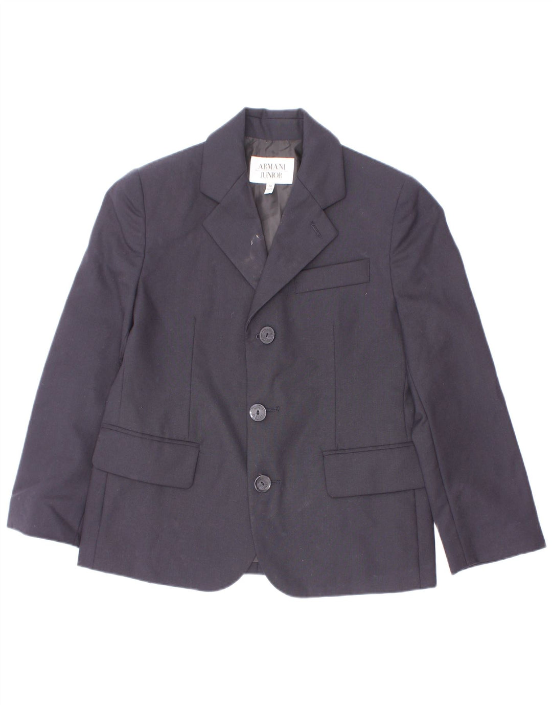 Armani Junior Jungen 3-Knopf-Blazerjacke 6-7 Jahre Marineblaue Wolle