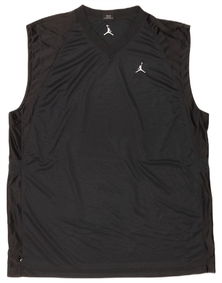 Jordan Herren Weste Top UK 47/48 2XL Schwarz Polyester