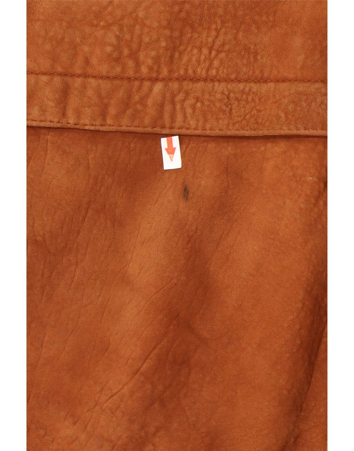 Essebi Herren Lederjacke UK 40 Großes braunes Leder
