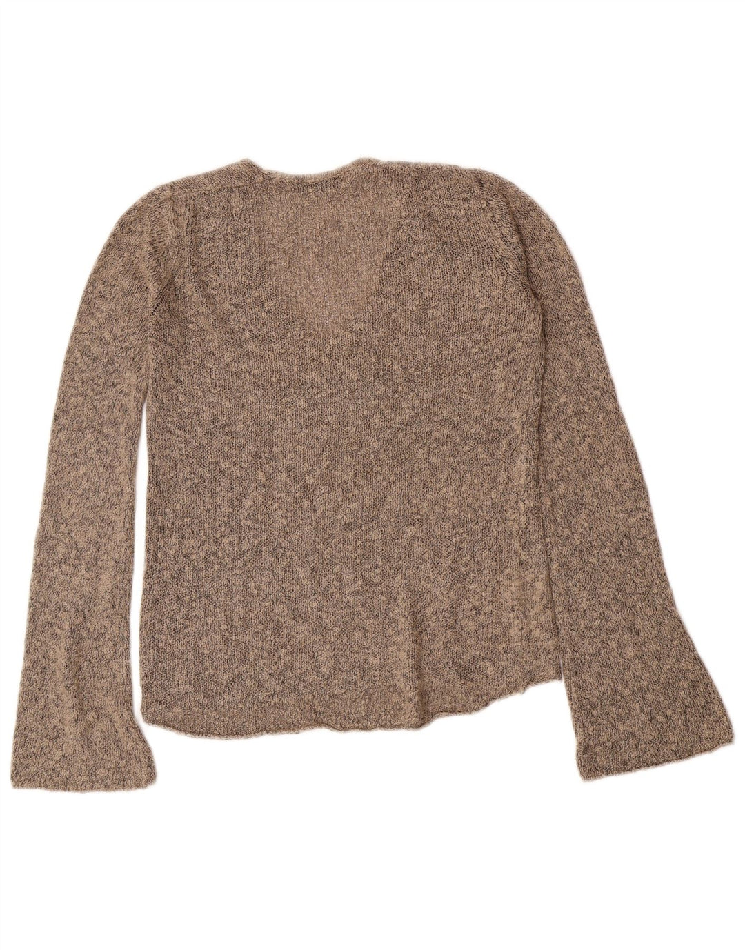 Zara Damen-Pullover mit V-Ausschnitt, Gr. 10, Größe S, Braun