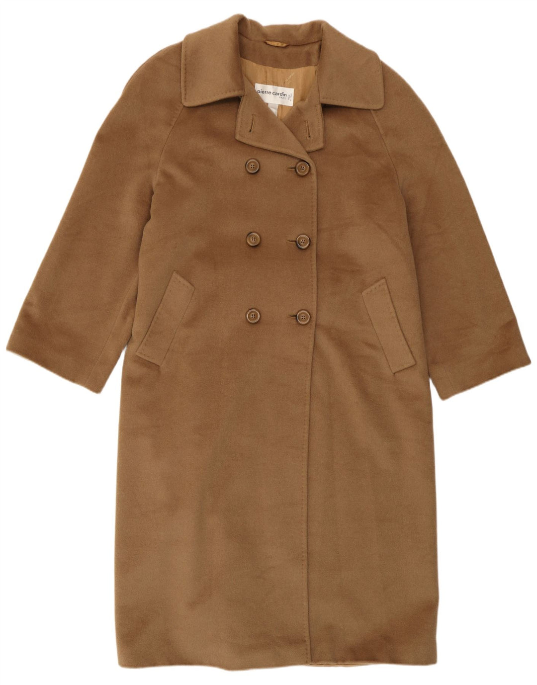 Pierre Cardin Damen Zweireihiger Mantel UK 14 Large Braun