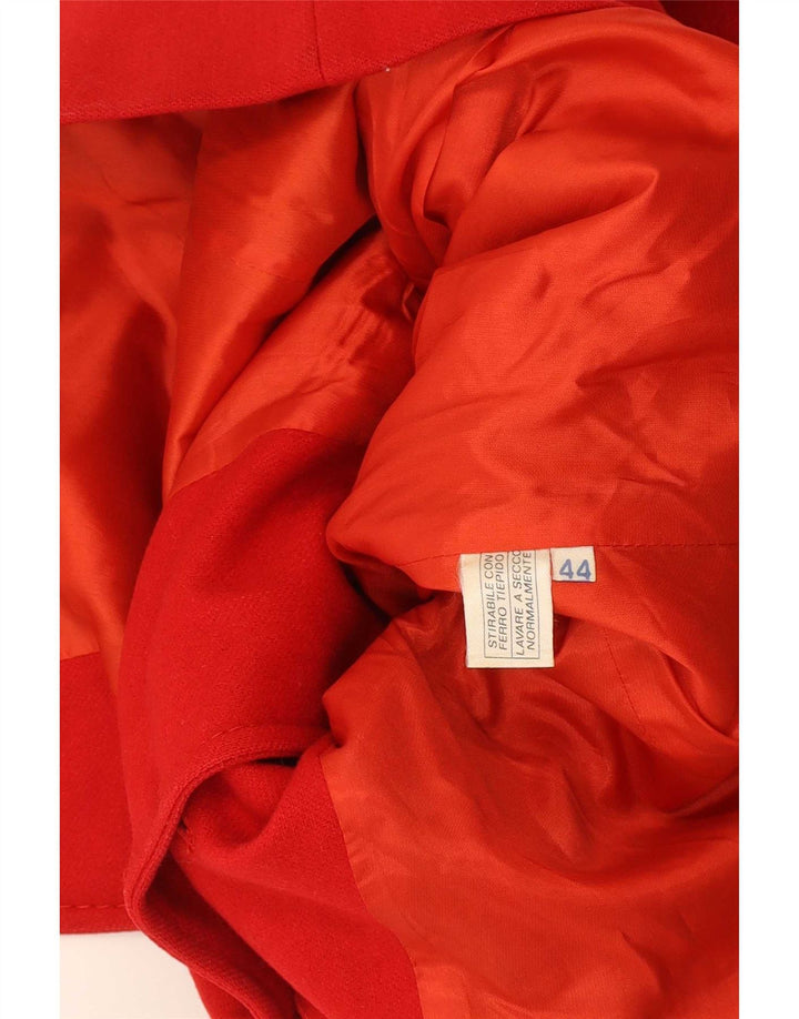 Vintage Damen 3-Knopf-Blazer-Jacke IT 44 Medium Red Classic