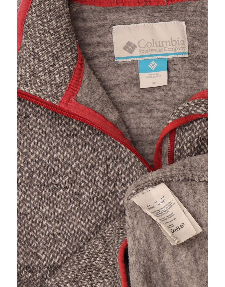 Columbia Damen-Trainingsanzug-Top-Jacke, UK 14, mittelgrau geflecktes Polyester