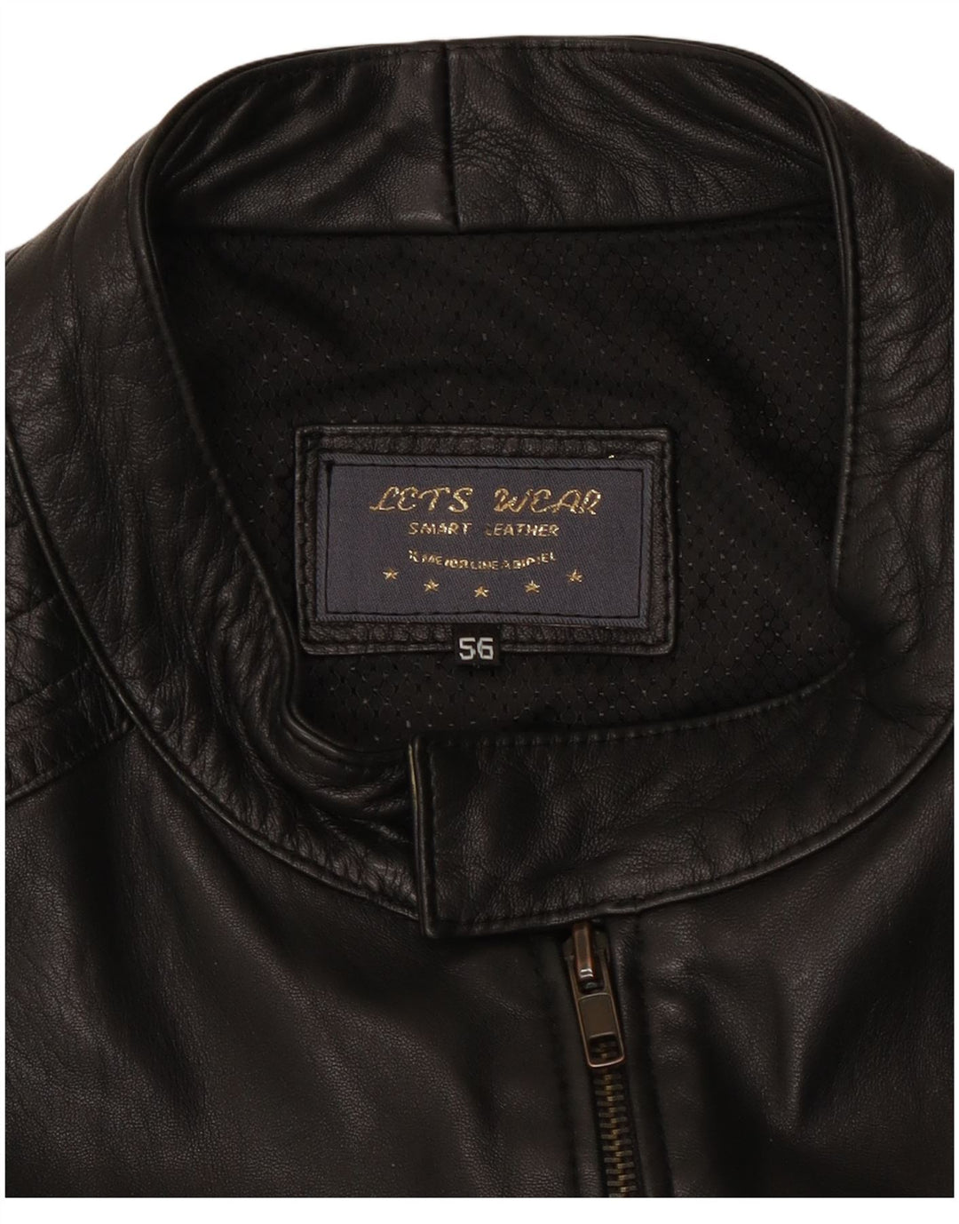 Vintage Herren Lederjacke UK 38 Mittelschwarzes Leder
