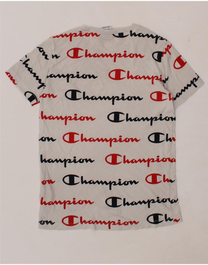 CHAMPION Womens Graphic T-Shirt Top UK 12 Medium White Cotton Vintage Champion and Second-Hand Champion from Messina Hembry 