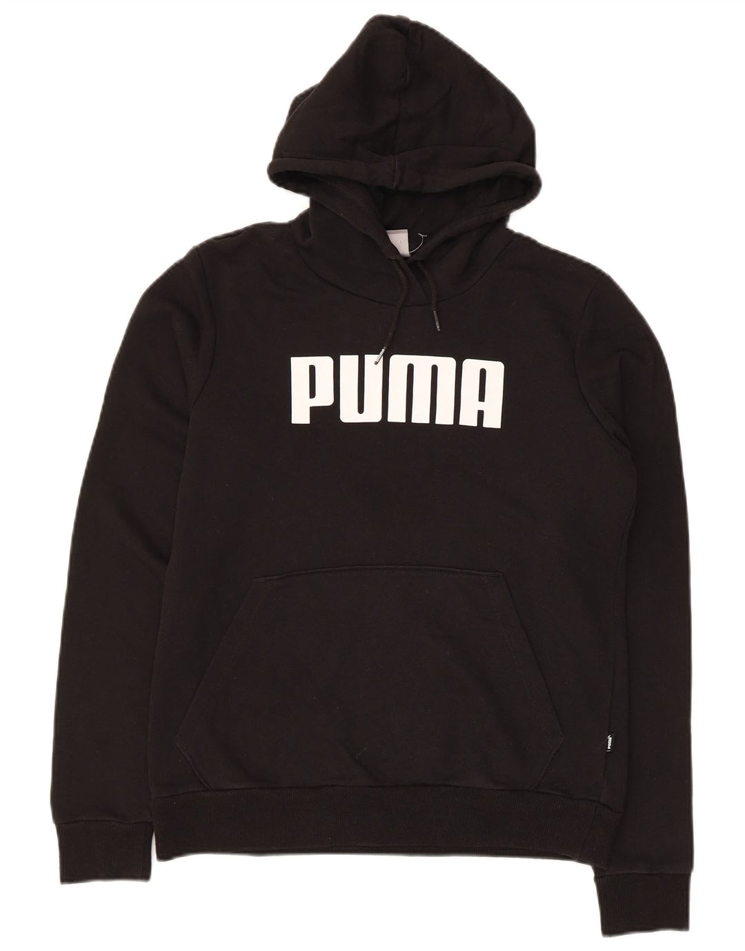 Puma Womens Graphic Hoodie Pullover UK 12 Medium Schwarz Polyester