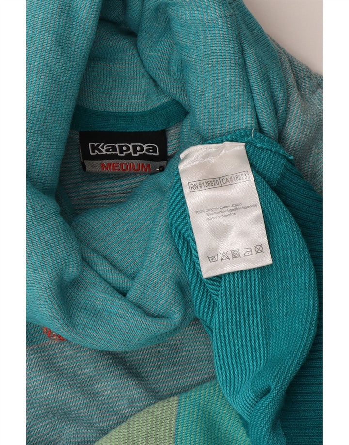 Kappa Herren-Pullover mit Rollkragen, mittelblau, gestreift, Baumwolle