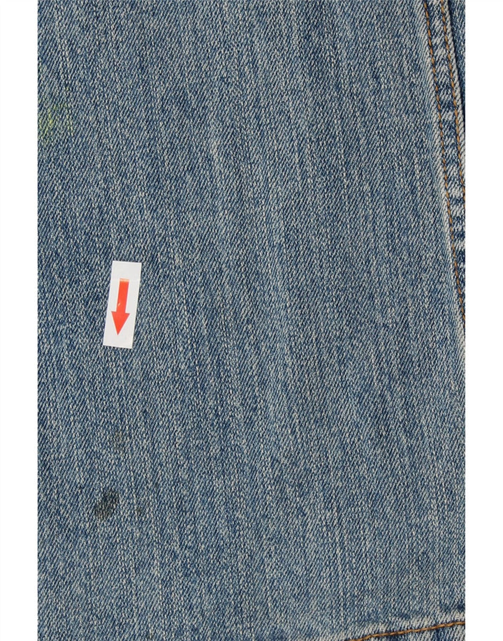 Levi's Damen 527 Distressed Bootcut Jeans Größe 12 Mittel W28 L27 Blau