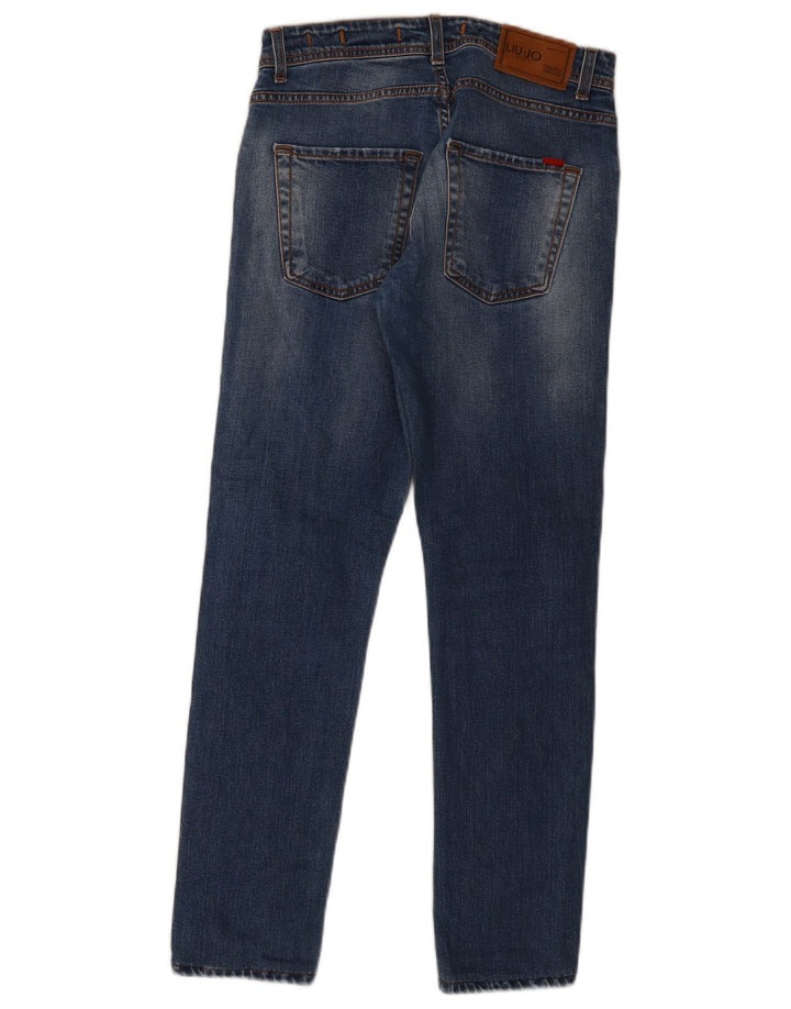 Liu Jo Herren Franktop Slim Jeans W32 L28 Blaue Baumwolle