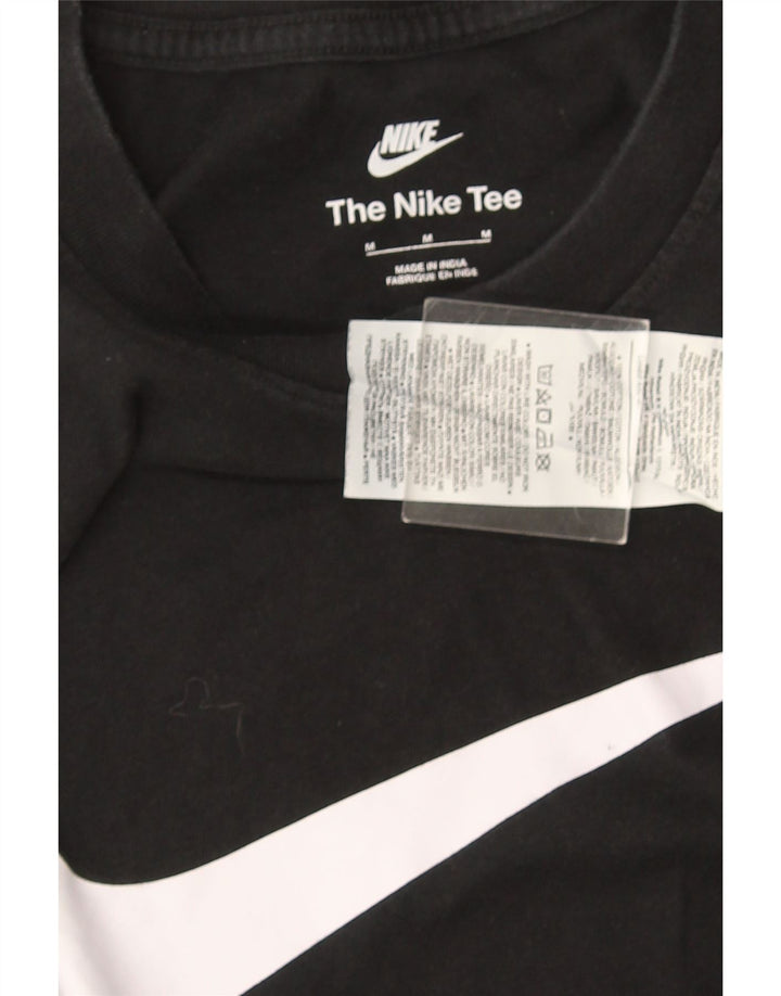Nike Herren-T-Shirt mit Grafik, mittelgroß, schwarze Baumwolle