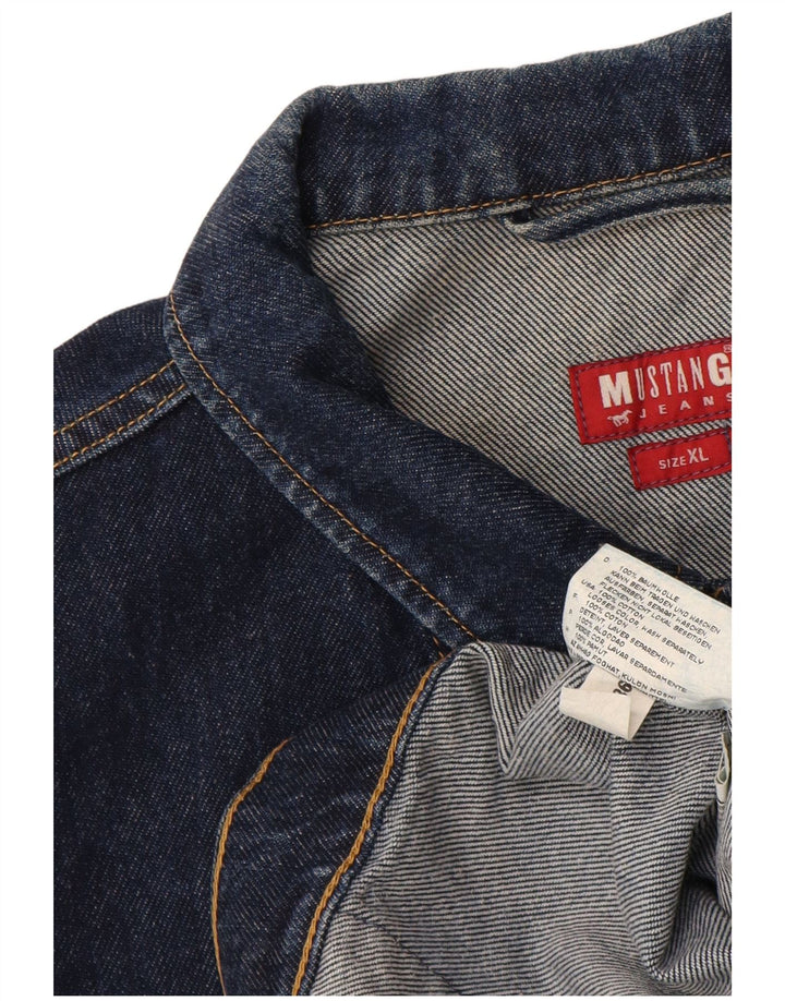 MUSTANG Herren Jeansjacke UK 40 XL Marineblau Baumwolle