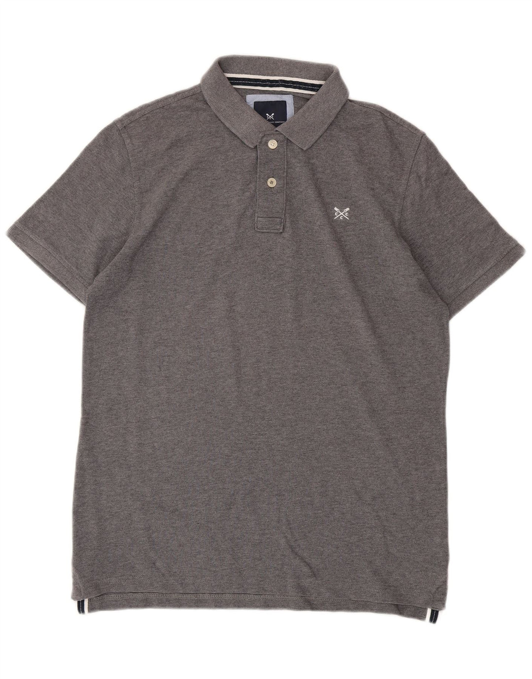 Crew Clothing Herren-Poloshirt, Größe S, graue Baumwolle