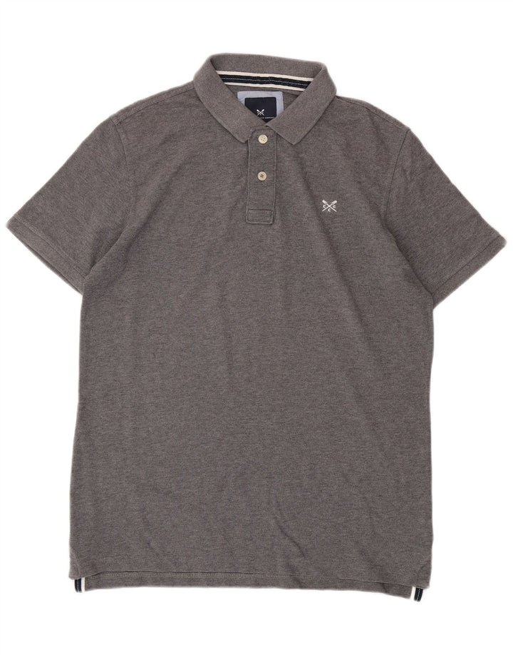 Crew Clothing Herren-Poloshirt, Größe S, graue Baumwolle