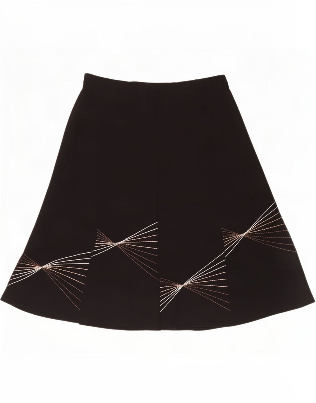 Marks & Spencer Damen-Rock in A-Linie mit abstraktem Muster, Gr. 40, Größe L, W40, Schwarz