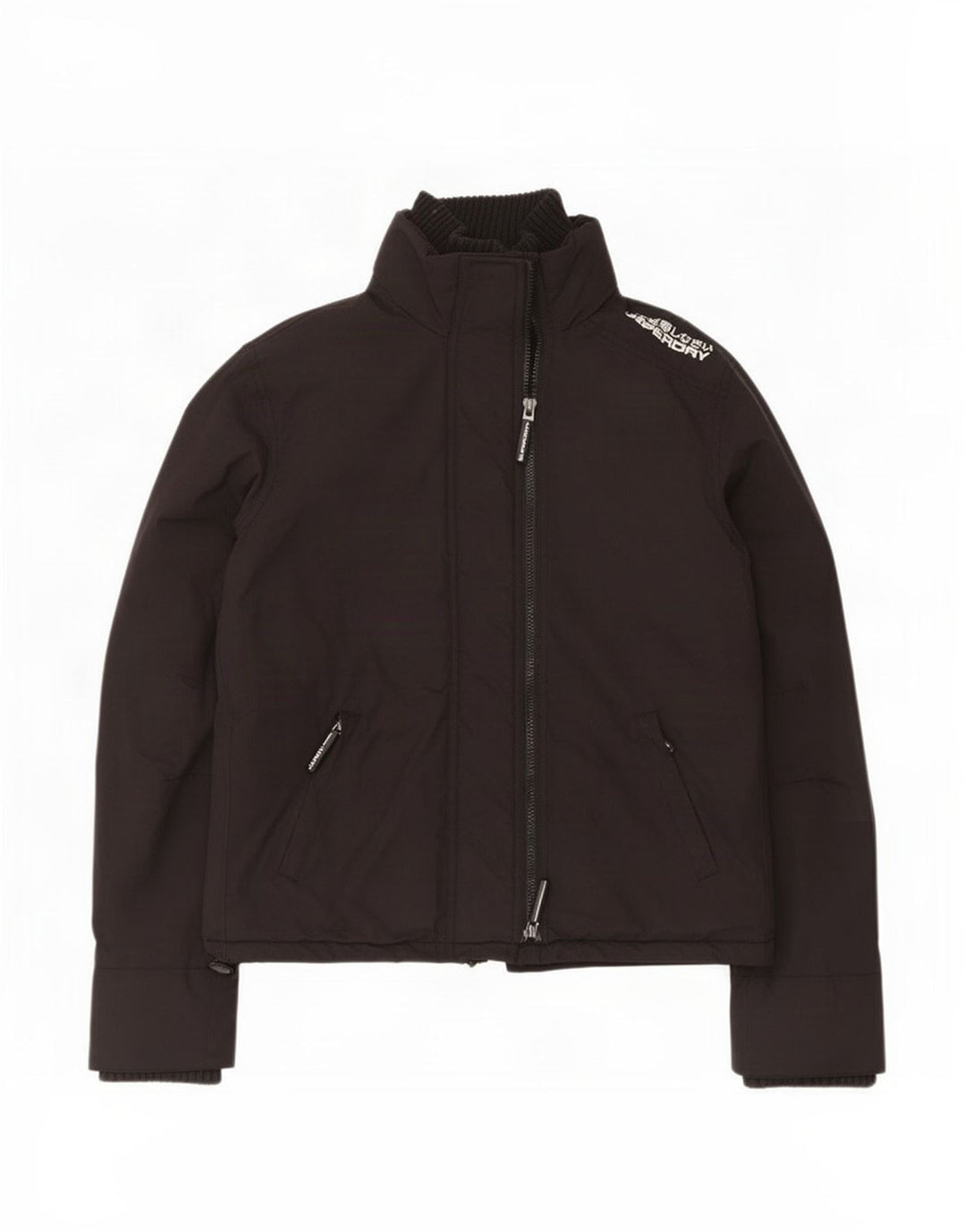 Superdry Damen Regenjacke UK 18 XL Schwarz Nylon