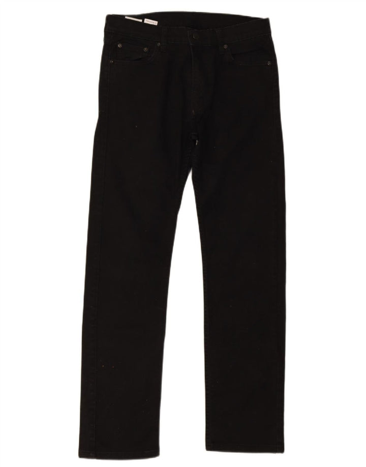Levi's Herren 513 Slim Straight Jeans W30 L32 Schwarze Baumwolle