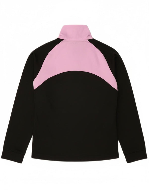 Puma Mädchen-Trainingsanzugoberteil mit Grafik, 11–12 Jahre, Schwarz, Farbblock