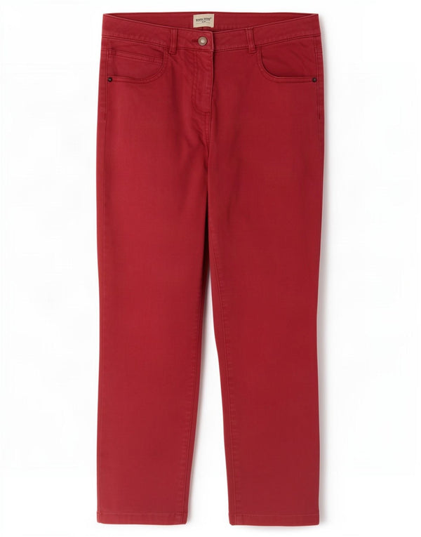 White Stuff Damen Slim Casual Hose UK 10 Small W30 L26 Rote Baumwolle