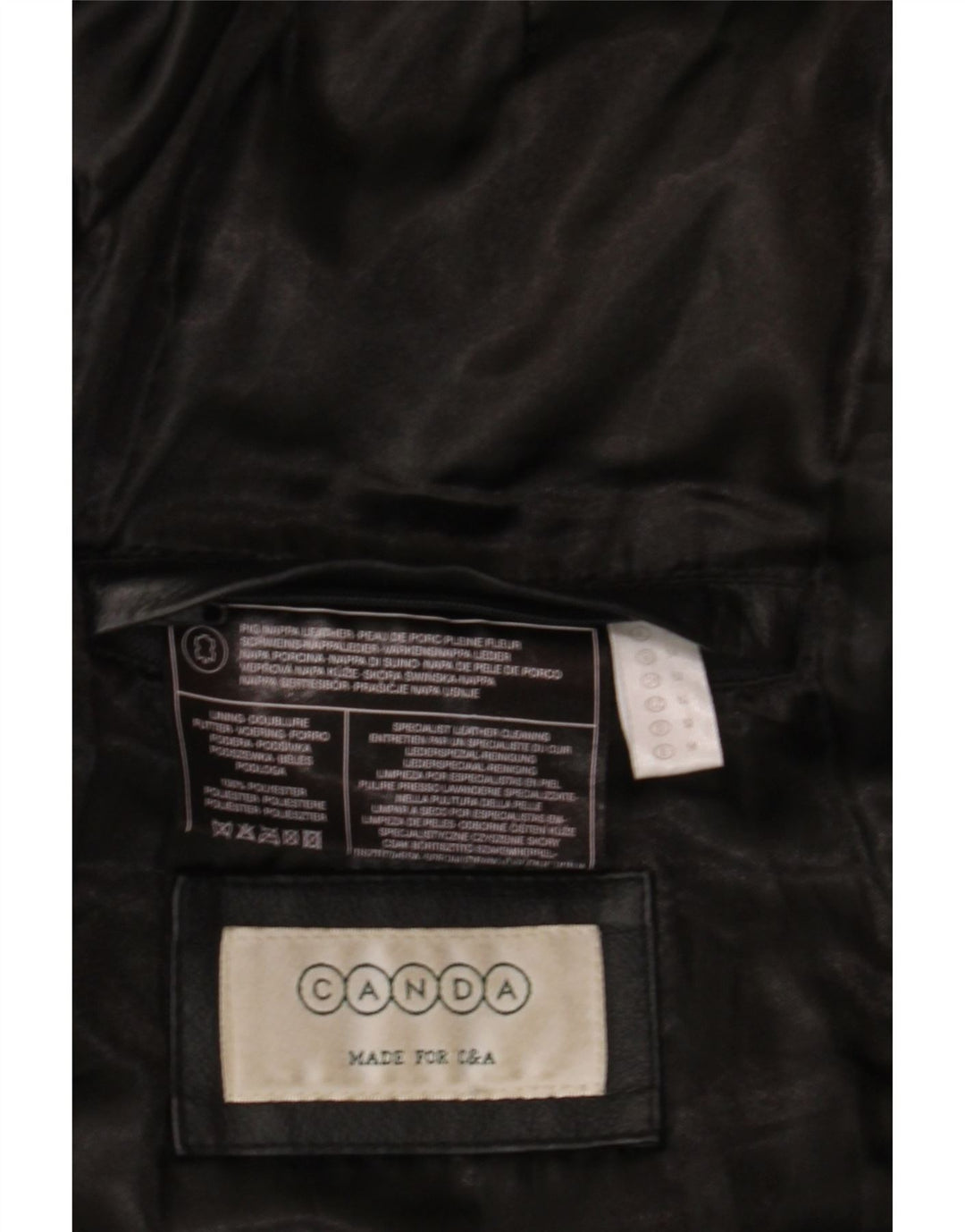 Canda Herren Lederjacke IT 52 XL Schwarzes Leder