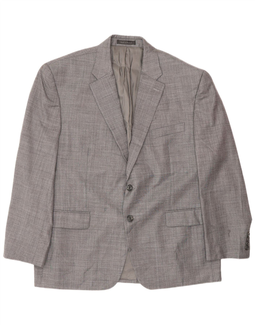 Chaps Herren-Blazer mit 2 Knöpfen, UK 44, 2XL, graue Wolle
