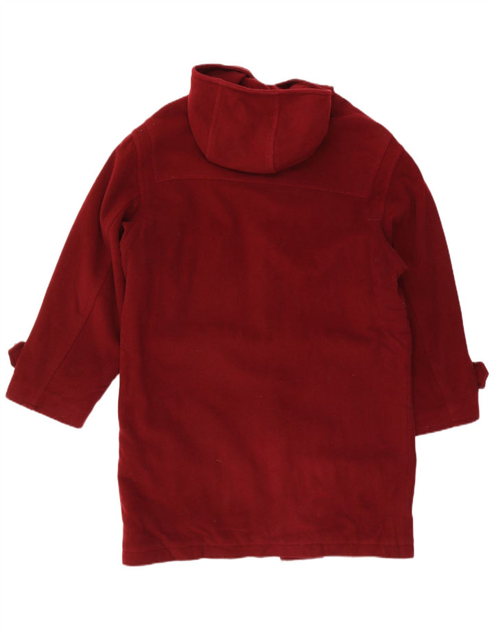 Vintage Damen Dufflecoat mit Kapuze IT 52 2XL Rote Wolle