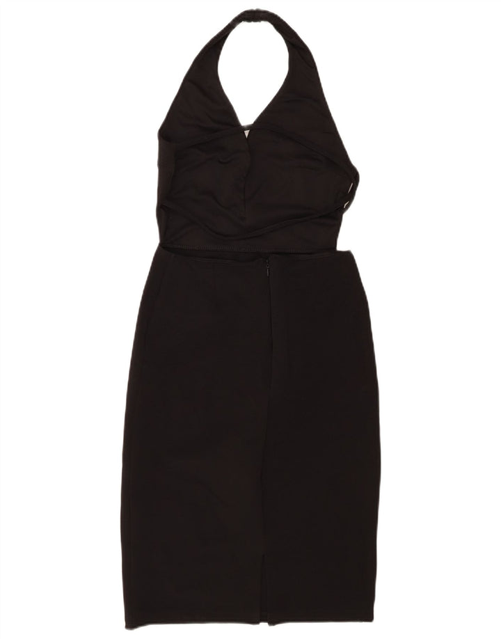 TOPSHOP Womens Halter Dress UK 10 Small  Black
