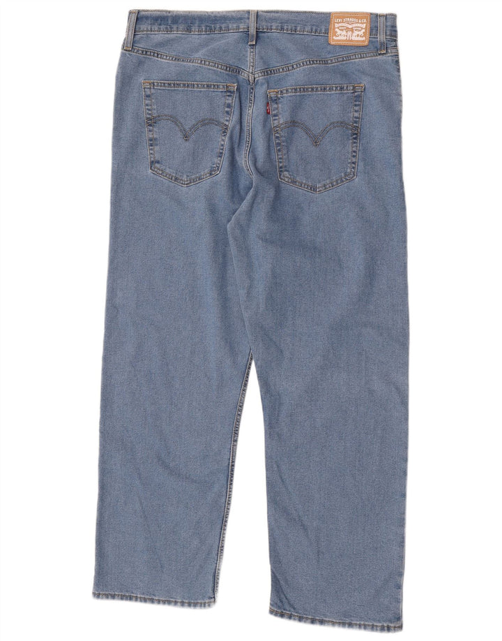 Levi's Herren Straight Jeans W34 L28 Blaue Baumwolle