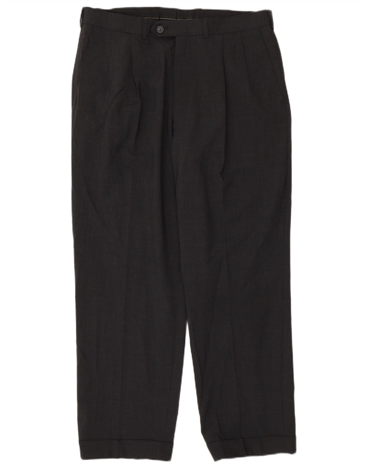 Maßgeschneiderte Herren-Anzughose von Marks & Spencer, W34, L29, grau, Polyester