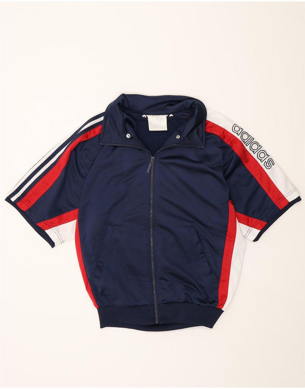 Adidas Herren Graphic Trainingsanzug Top Jacke UK 36/38 Small Marineblau