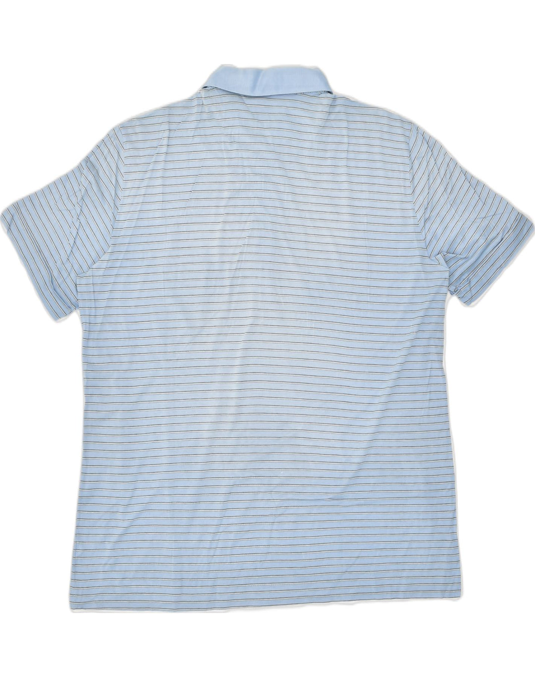 VINTAGE Mens Polo Shirt XL Blue Striped Cotton | Vintage Vintage | Thrift | Second-Hand Vintage | Used Clothing | Messina Hembry 