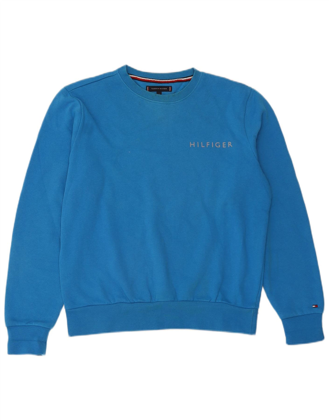 TOMMY HILFIGER Herren Loose Fit Sweatshirt Pullover Kleine blaue Baumwolle