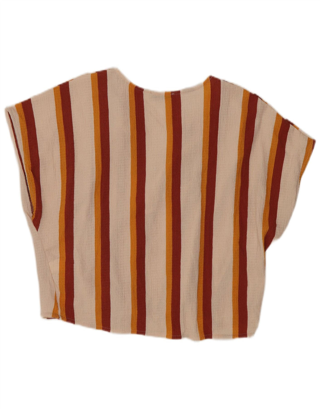 Zara Trafaluc-Blusenoberteil für Damen, UK 14, groß, cremefarbenes, gestreiftes Polyester