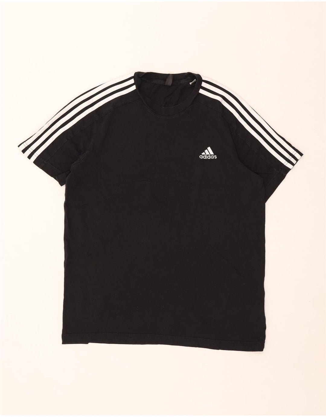 Adidas Herren T-Shirt Top Medium Schwarz Baumwolle